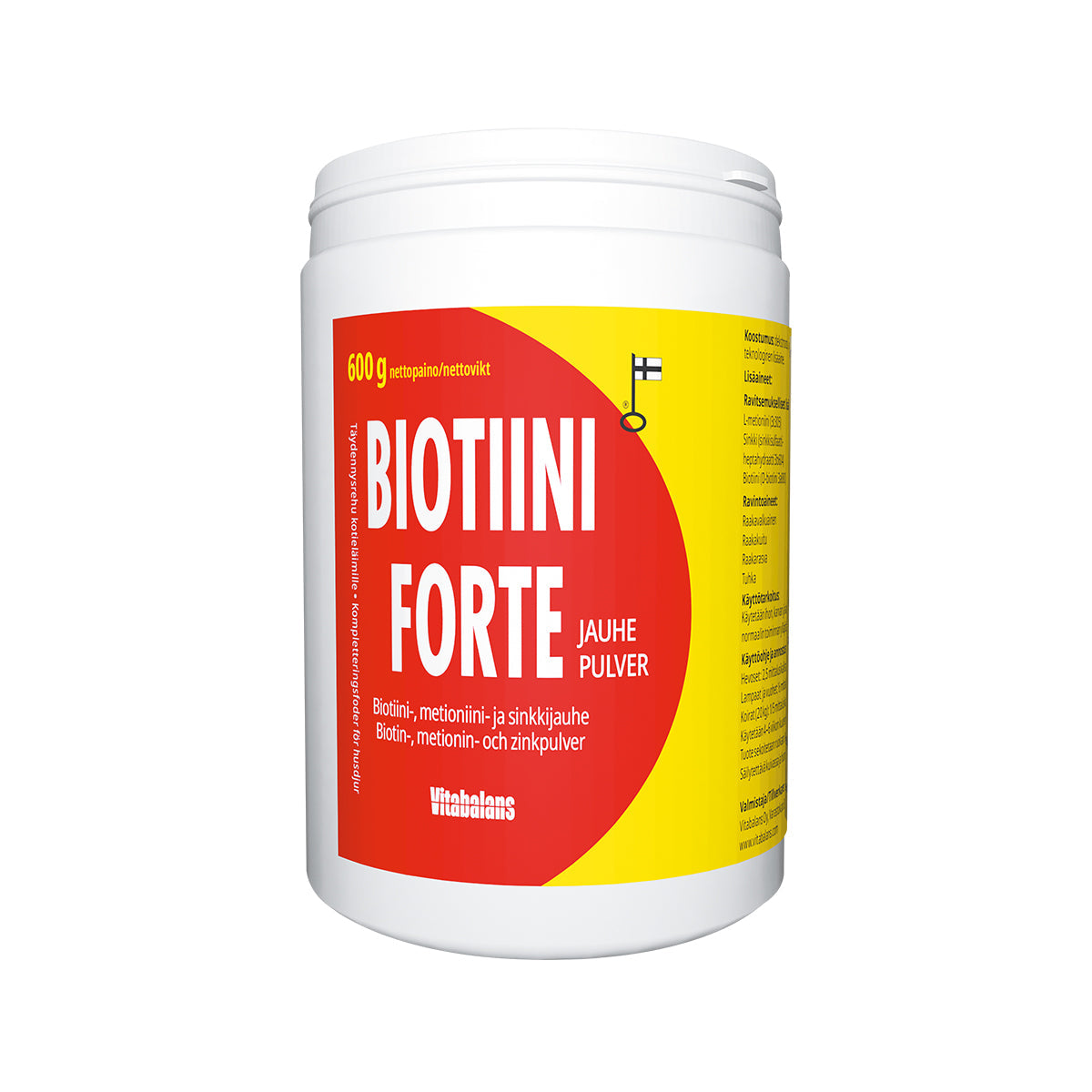 Vitabalans Biotin Forte pulver för hundar, får och hästar 600 g