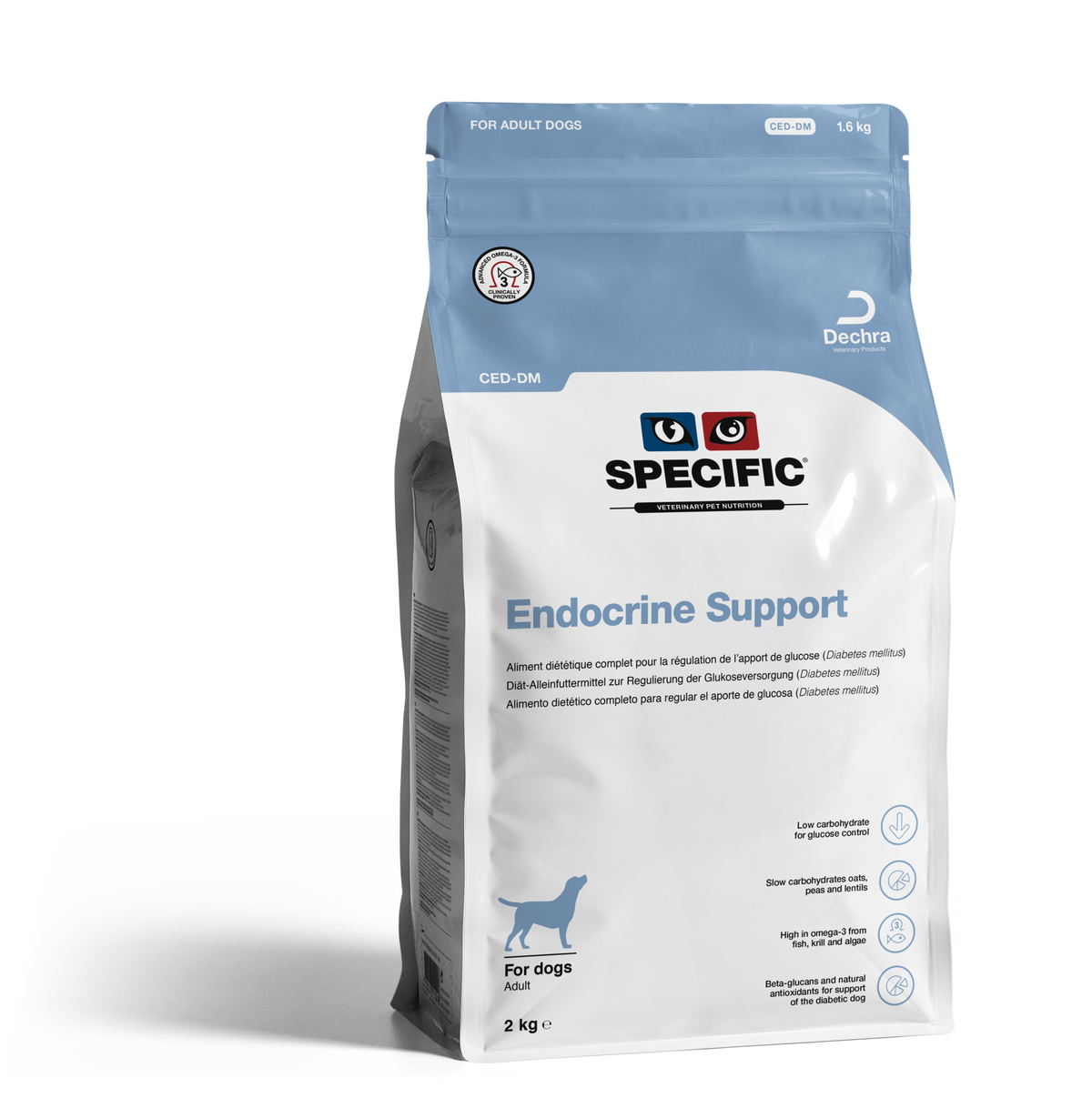 Specific CED-DM Endocrine Support 2 kg för hundar