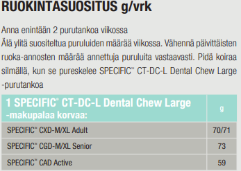 Specific CT-DC-L Dental Chew Large för hundar 100 g 1 st