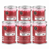 Monster Dog Adult Single Protein nöt 6 x 400 g för hundar