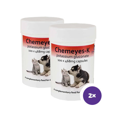 Chemeyes-K Kalimutillskott för Katt och Hund 2 x 100 Kapslar