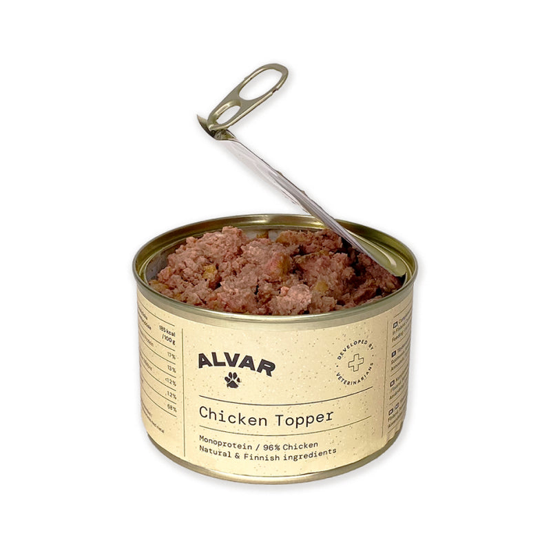 Alvar Pet Chicken Topper Våtfoder för Hund