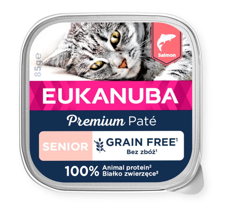 Eukanuba Katt Grain Free seniorkatter lax 85 g