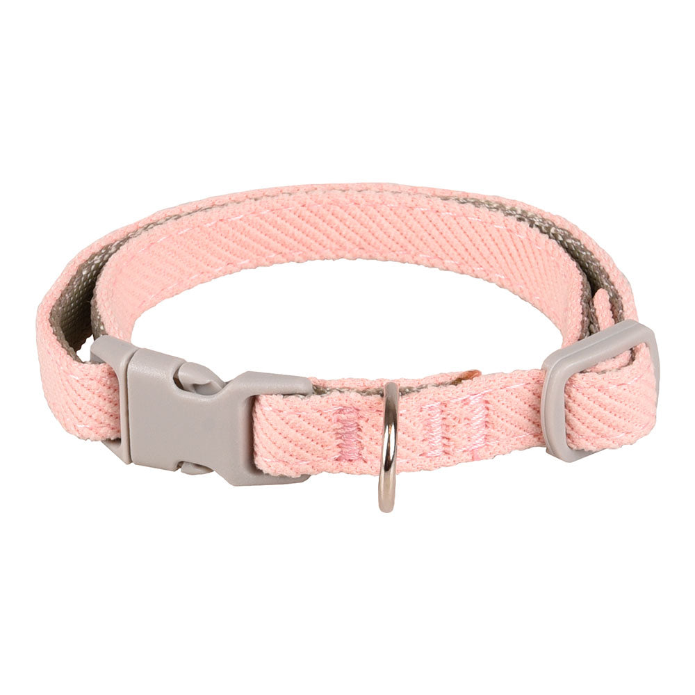 Flamingo justerbart valphalsband med snabbspänne rosa 19 - 33 cm