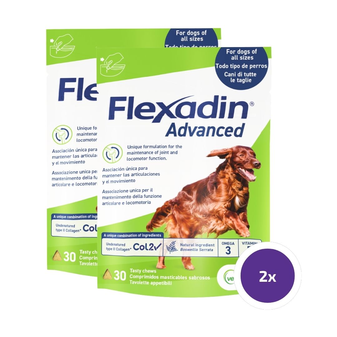 Flexadin Advanced närimistabletid koertele 2 x 30 tk MULTIPAKK