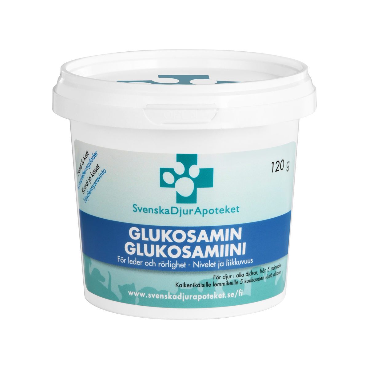 Svenska DjurApoteket Glukosamin glükoosamiinipulber koertele ja kassidele 120 g