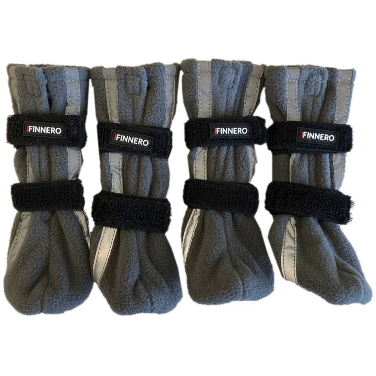 FINNERO Halla reflexiva fleecetossor grå 4-pack