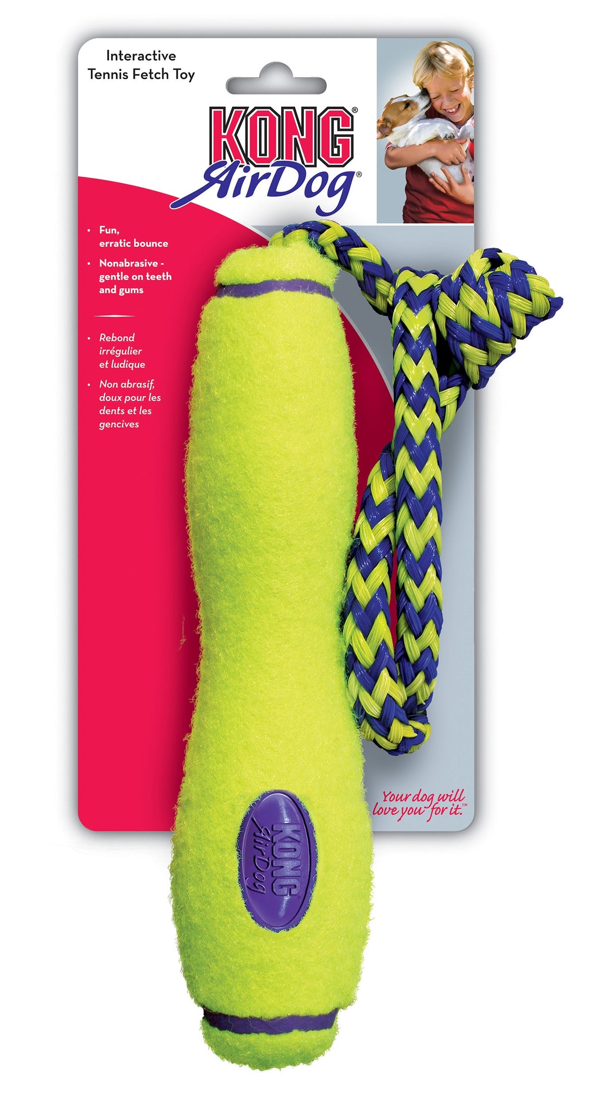 Kong AirDog SqueakAir Fetch Stick L