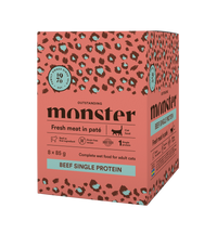 Monster Cat Pouches Adult Beef 8 x 85 g för katter