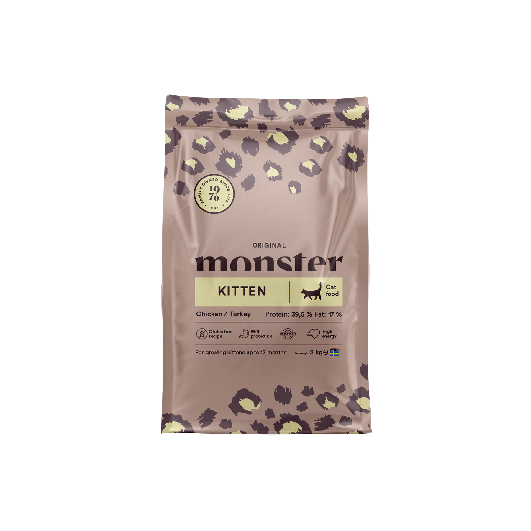 Monster Cat Original Kitten Chicken-Turkey 2 kg för katter