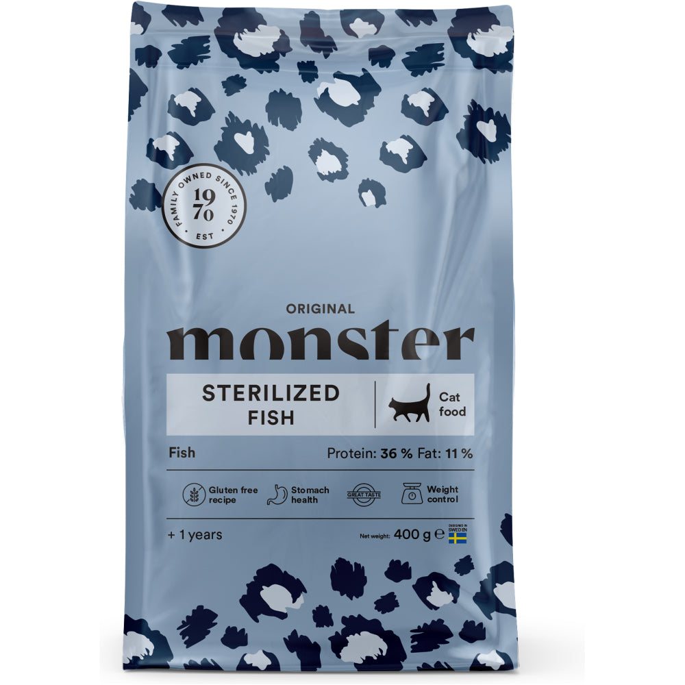 Monster Cat Original Sterilized Fish Kattfoder 400 g