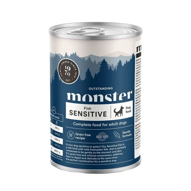 Monster Dog Adult Sensitive Fish 6 x 400 g för hundar