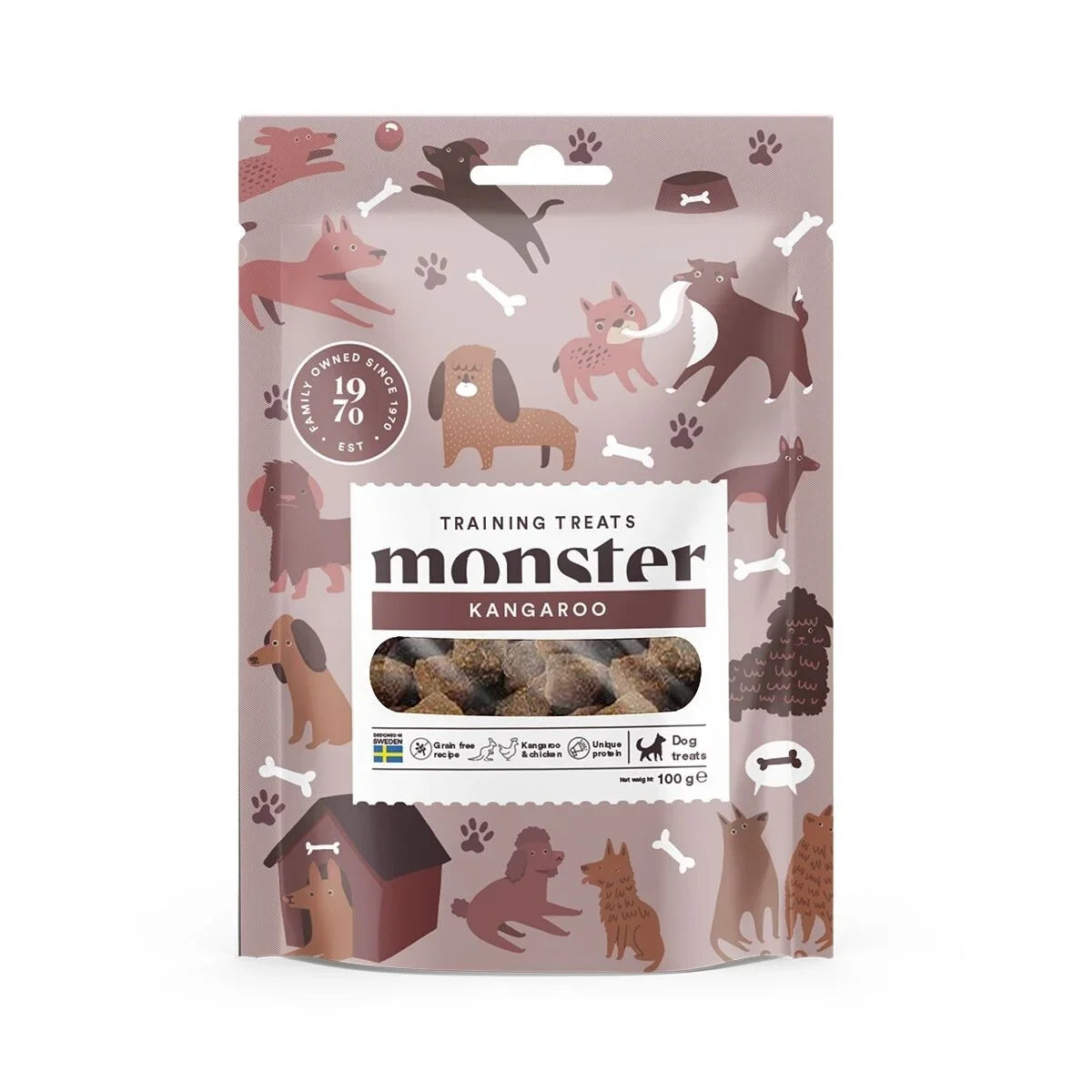 Monster Dog Training Treats Känguru 100 g för hundar