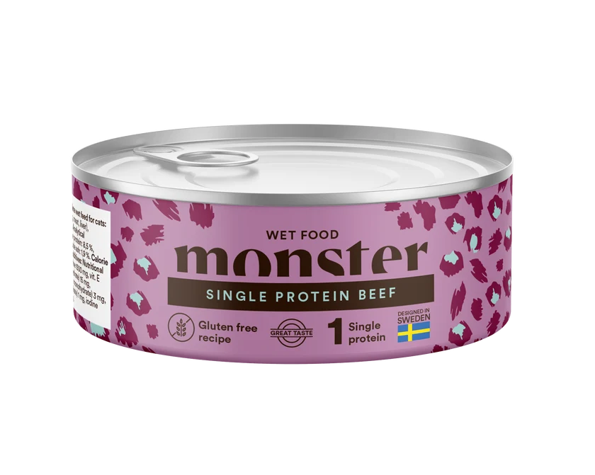 Monster Cat Adult Single Protein Beef Våtfoder Katt 100 g