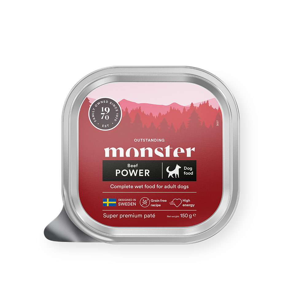 Monster Dog Adult Power Paté nötkött för hund 150 g
