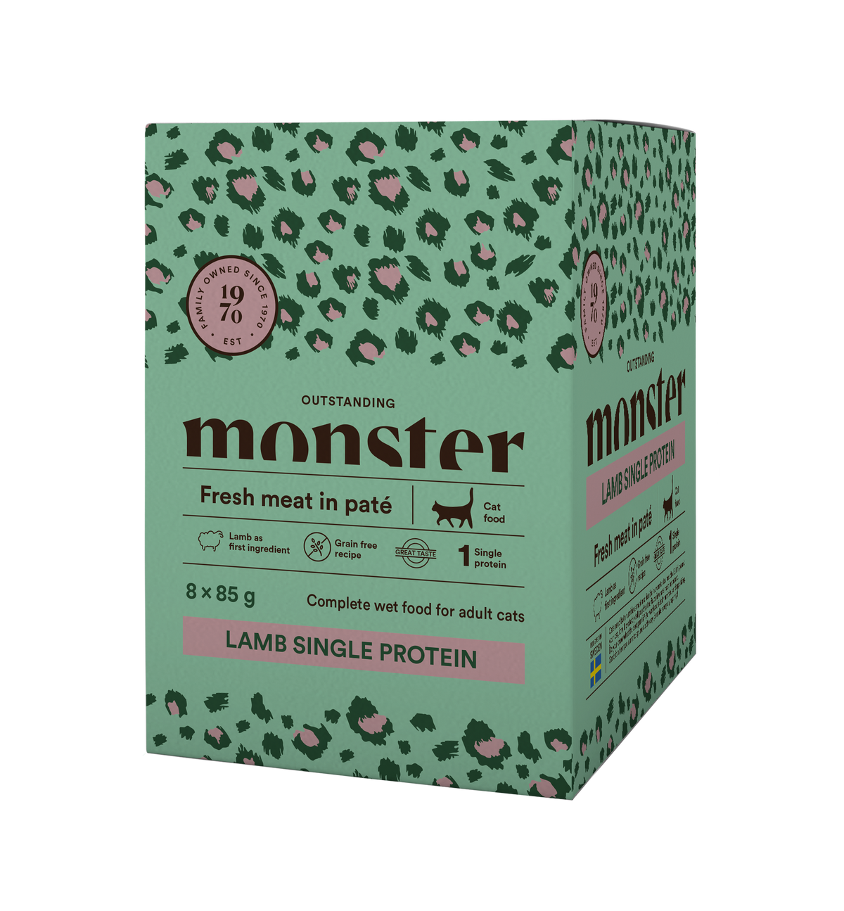 Monster Cat Pouches Adult Lamb 8 x 85 g