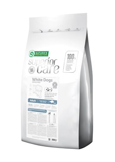 Nature's Protection Superior Care White Dogs Adult Large ljusa fiskar BREEDER 17 kg