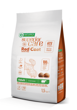 Nature's Protection Superior Care Red Coat Adult Small Bread Lamb torrfoder för hundar 1,5 kg