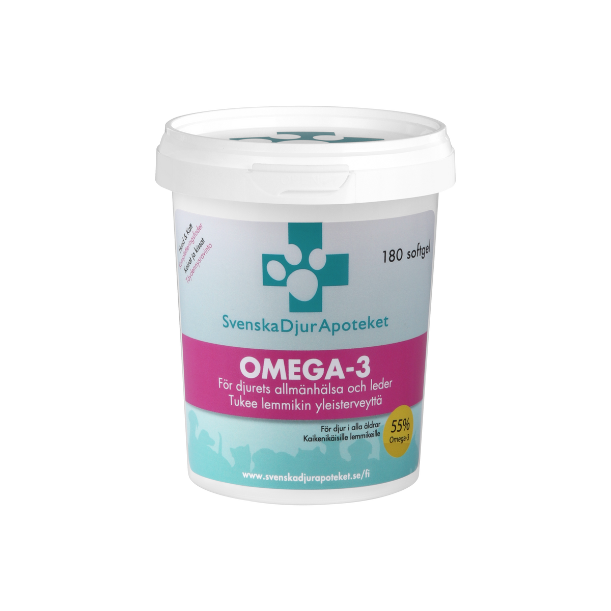 Svenska DjurApoteket Omega-3 kapslid koertele ja kassidele 180 kapslit