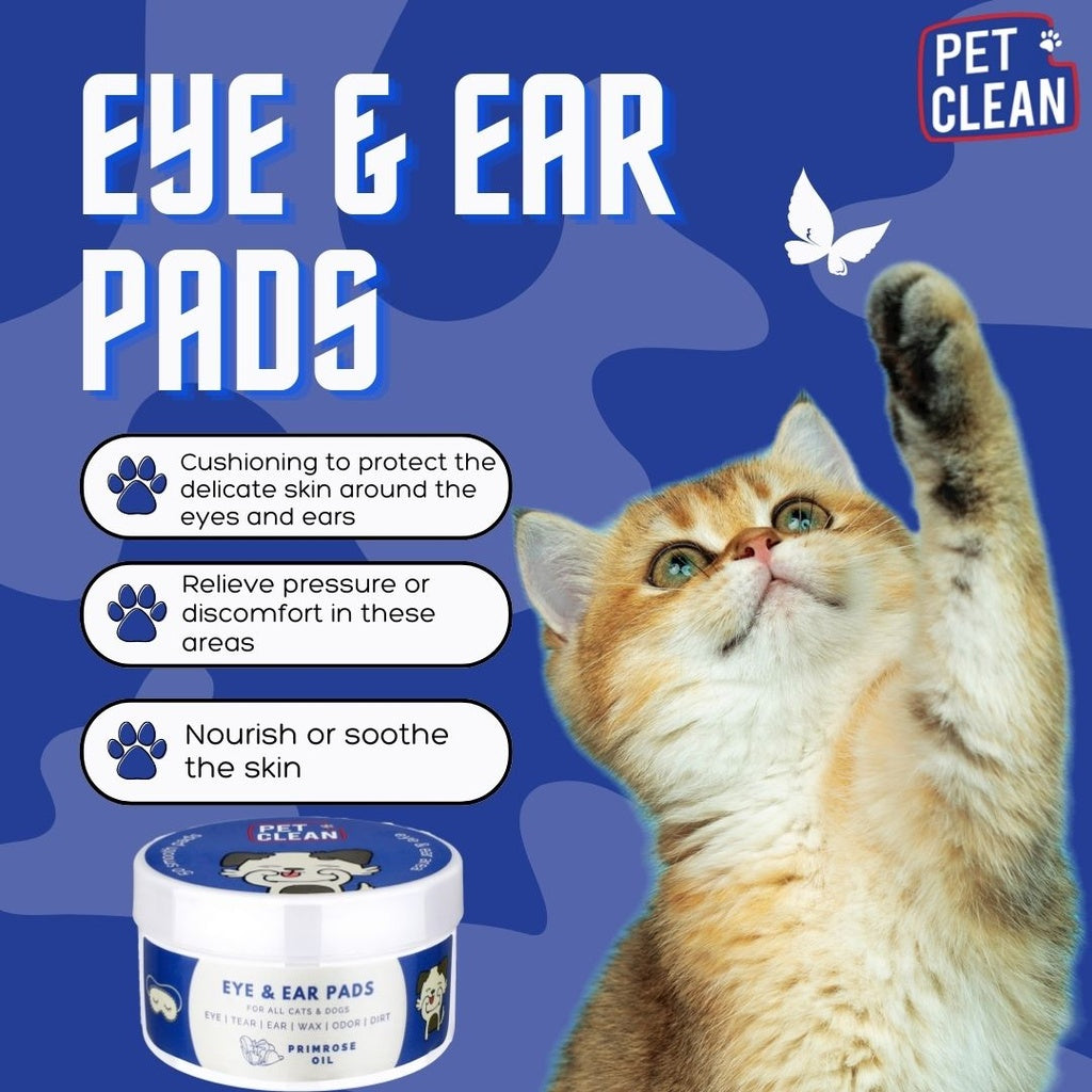 Pet Clean ögon- och öronrengöringsservetter för hundar och katter 50 st