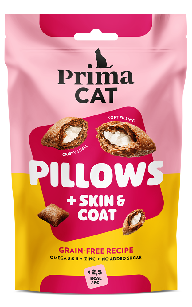 PrimaCat Pillows Skin & Coat Godis för katter 60 g