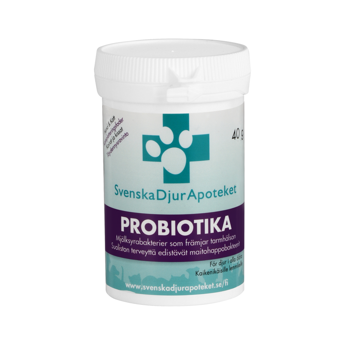 Svenska DjurApoteket Probiotics probiootikumipulber koertele ja kassidele 40 g