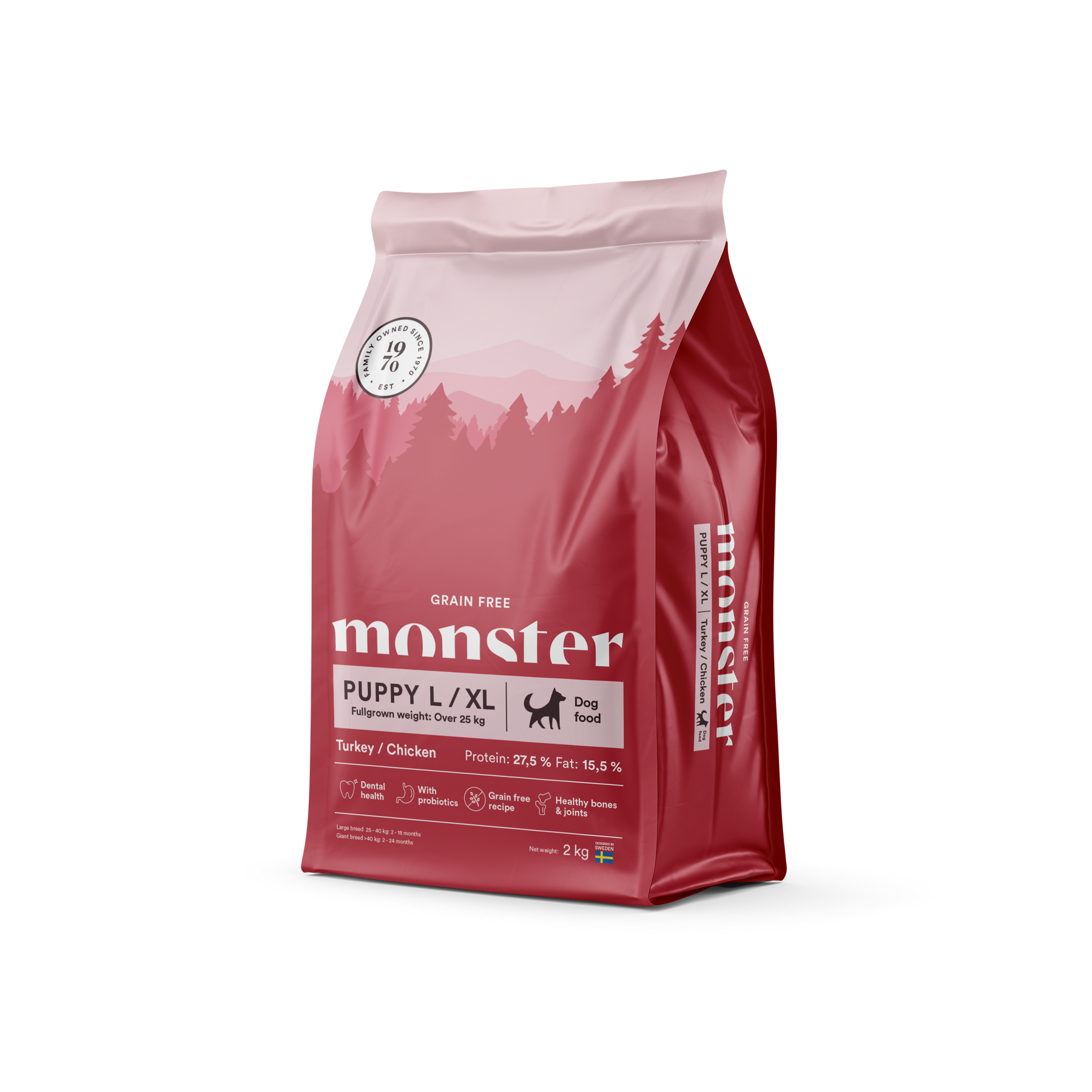 Monster Dog Grain Free Puppy L/XL Turkey-Chicken Hundfoder 2 kg