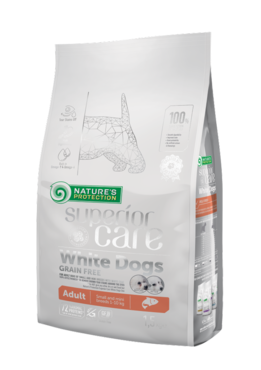 Nature's Protection Superior Care White Dogs Adult Small & Mini Lax 1,5 kg för hundar