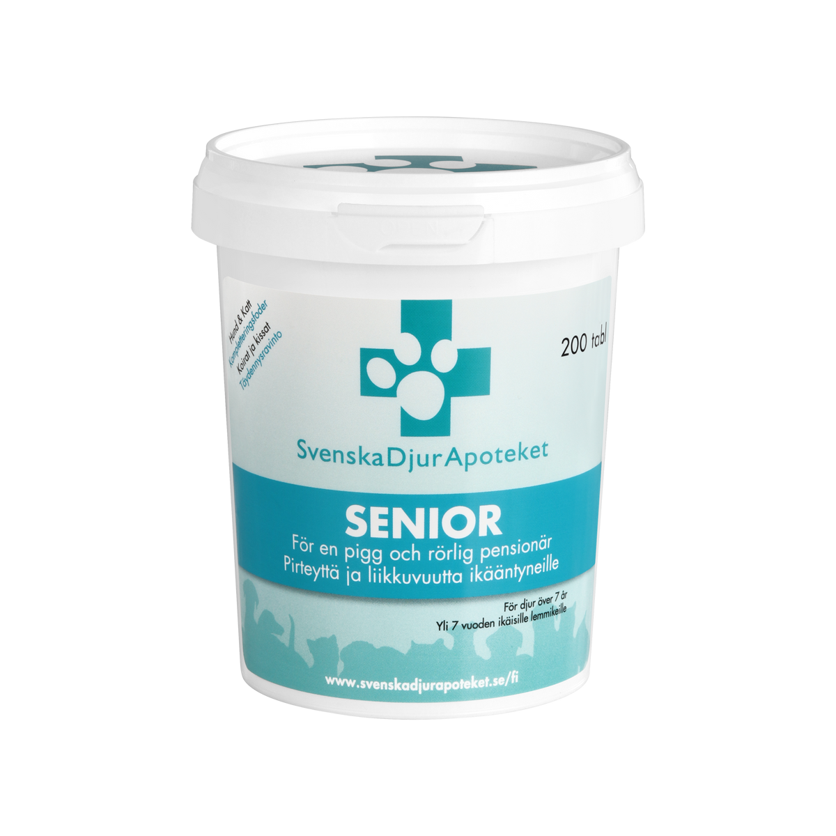 Svenska DjurApoteket Senior Joint & Immune Support liigeseid ja immuunsüsteemi toetav täiendsööt eakatele koertele ja kassidele 200 tabletti