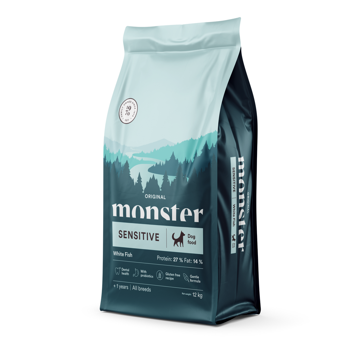 Monster Dog Original Adult Sensitive White Fish 17 kg för hundar