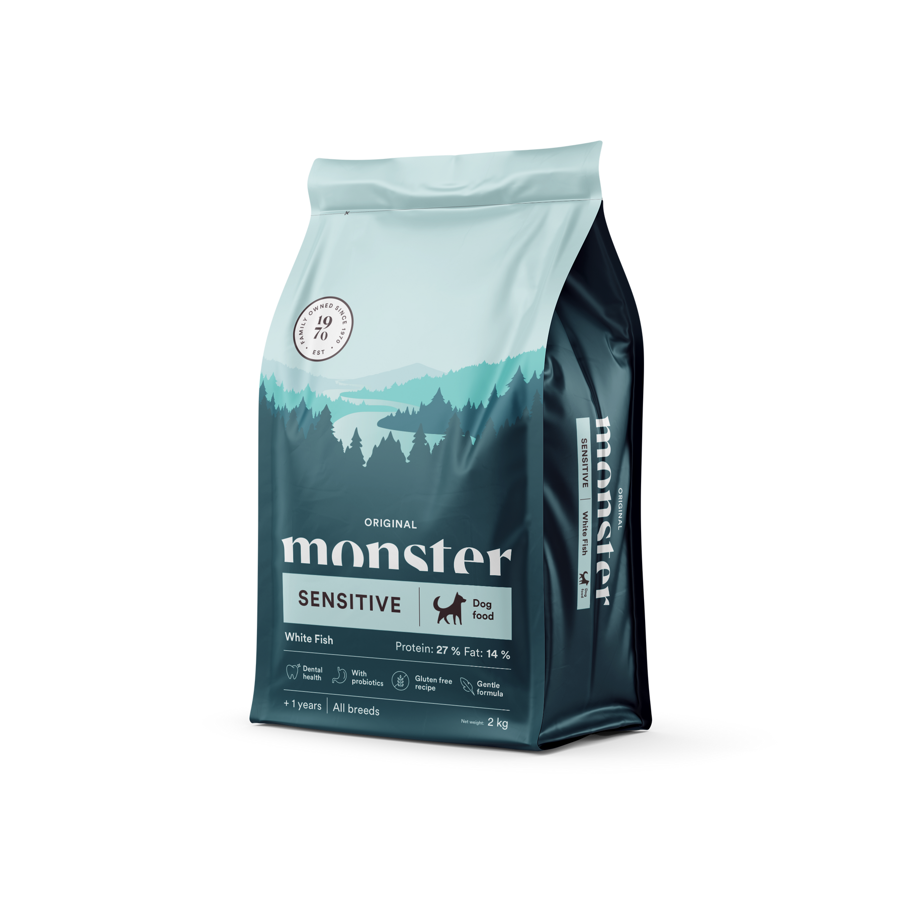 Monster Dog Original Adult Sensitive White Fish 2 kg för hundar