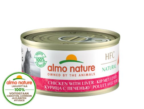 Almo Nature HFC Natural Kyckling & Lever 24 x 70 g våtfoder för katter