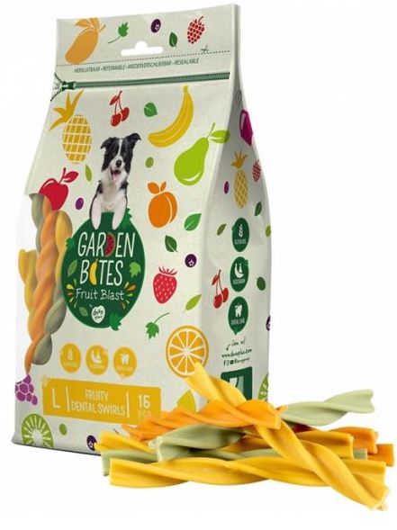 Duvo+ Garden Bites Fruity Dental Swirls L 15 st 270 g för hundar