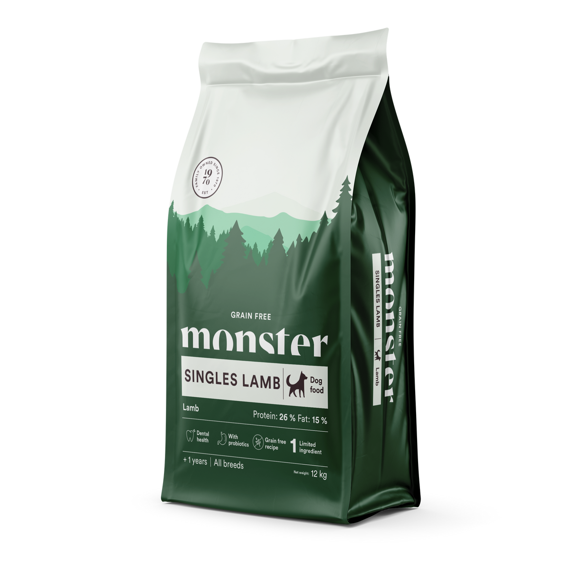 Monster Dog Grain Free Singles Lamb Hundfoder 12 kg
