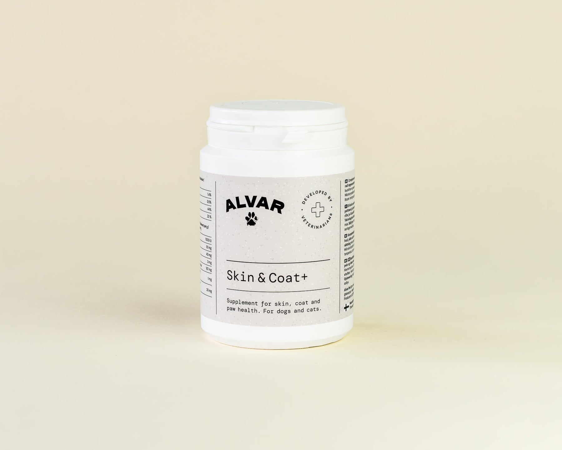 Alvar Pet Skin & Coat+ kosttillskott för hund och katt 140 g