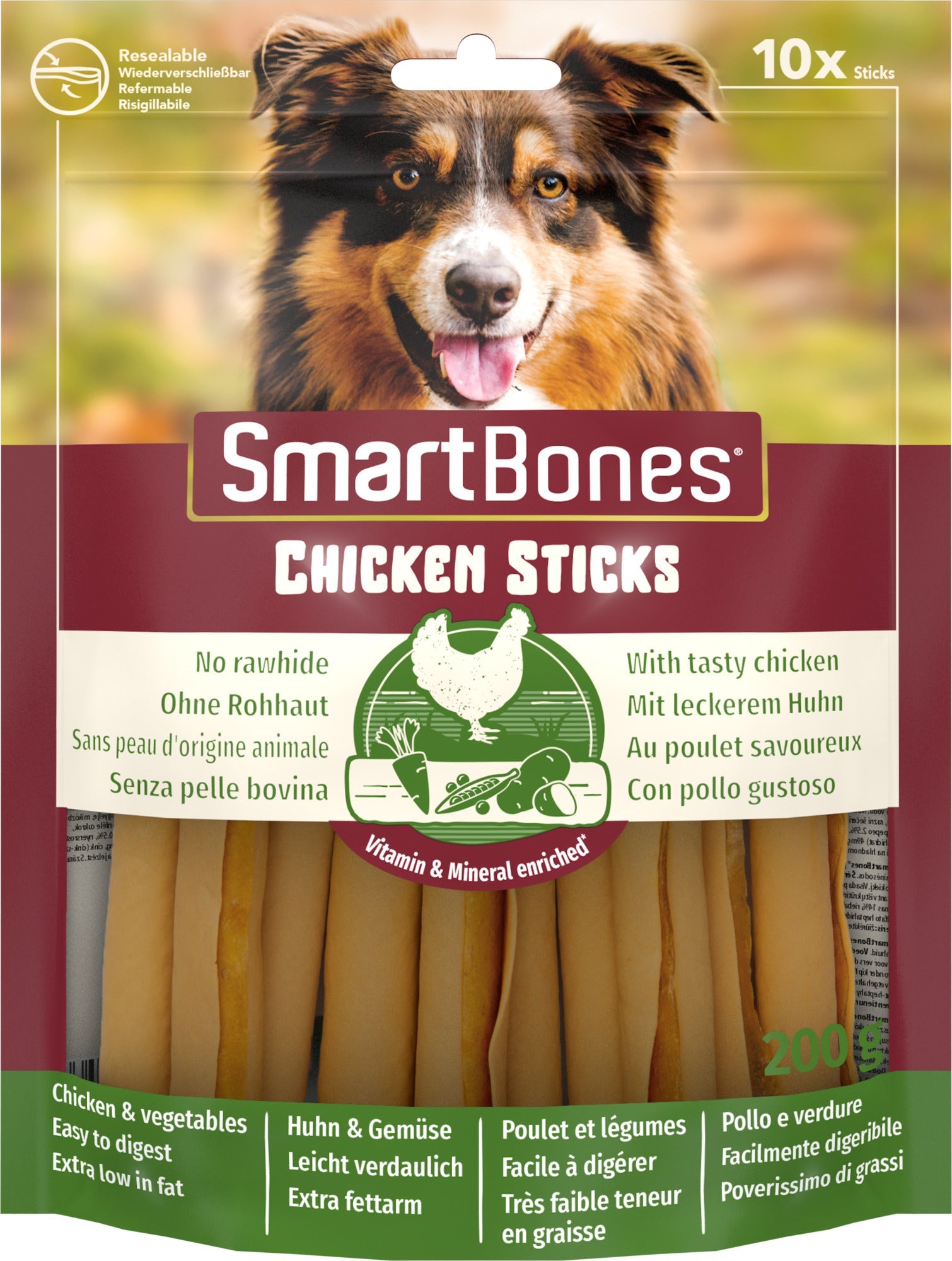 SmartBones kyckling sticks 10 st 200 g för hundar