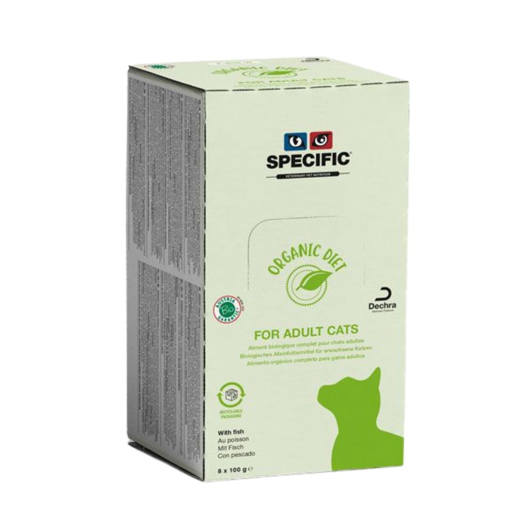 Specific F-BIO-W ekologisk fisk för katter 8 x 100 g