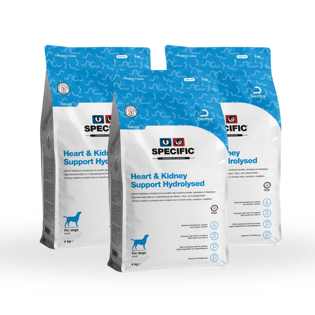 Specific CKD-HY Heart&Kidney Support Hydrolysed for dogs 3 x 4 kg