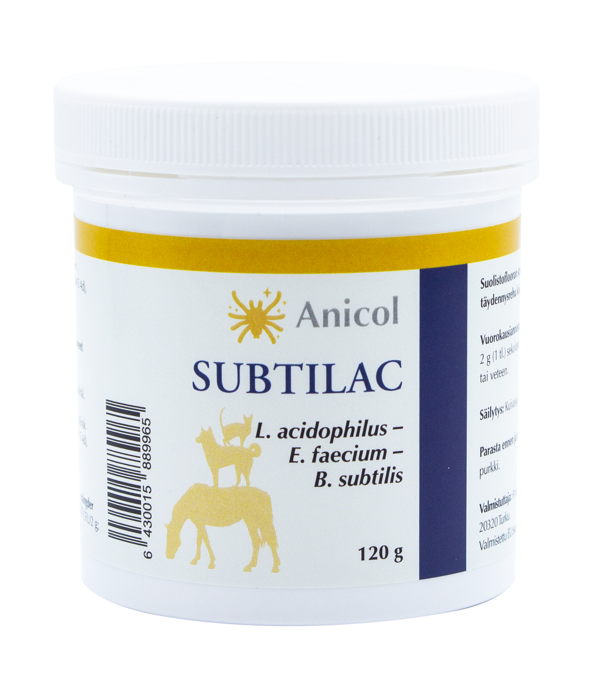 Anicol Subtilac soolestikku toetav probiootikumidega täiendsööt koertele 120 g