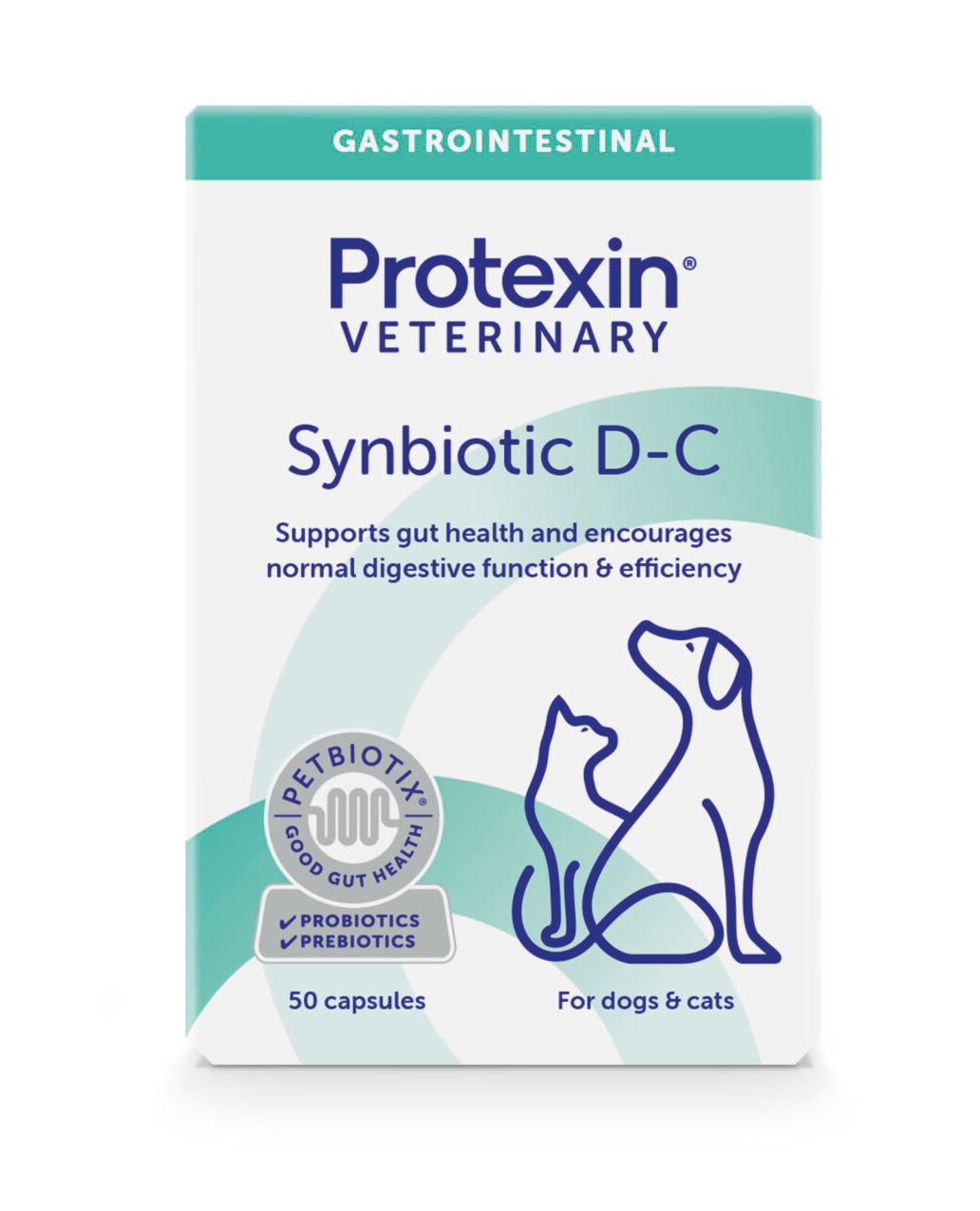 Protexin Veterinary Synbiotic D-C för hundar och katter 50 kapslar