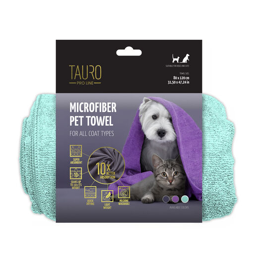 Tauro Pro Line mikrofiberhandduk 80x120 cm mint
