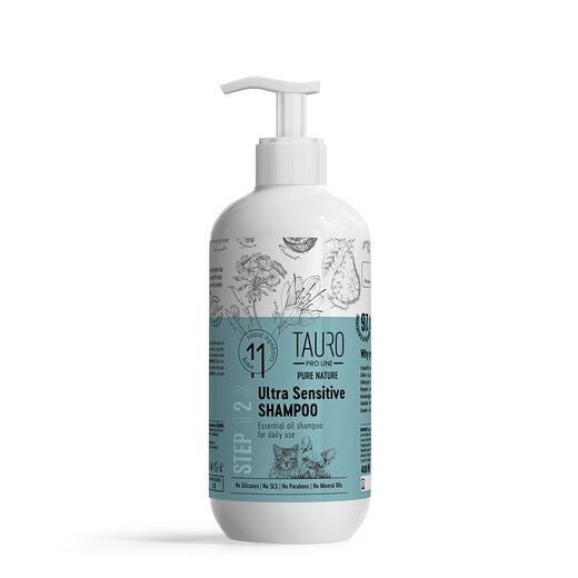 Tauro Pro Line Pure Nature Ultra Sensitive šampoon tundlikule nahale koertele ja kassidele 400 ml