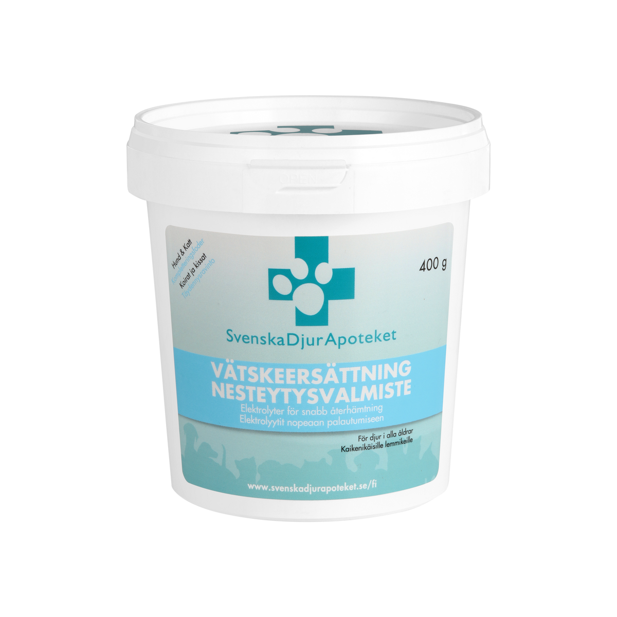 Svenska DjurApoteket Electrolyte Replacement elektrolüütide pulber koertele ja kassidele 400 g
