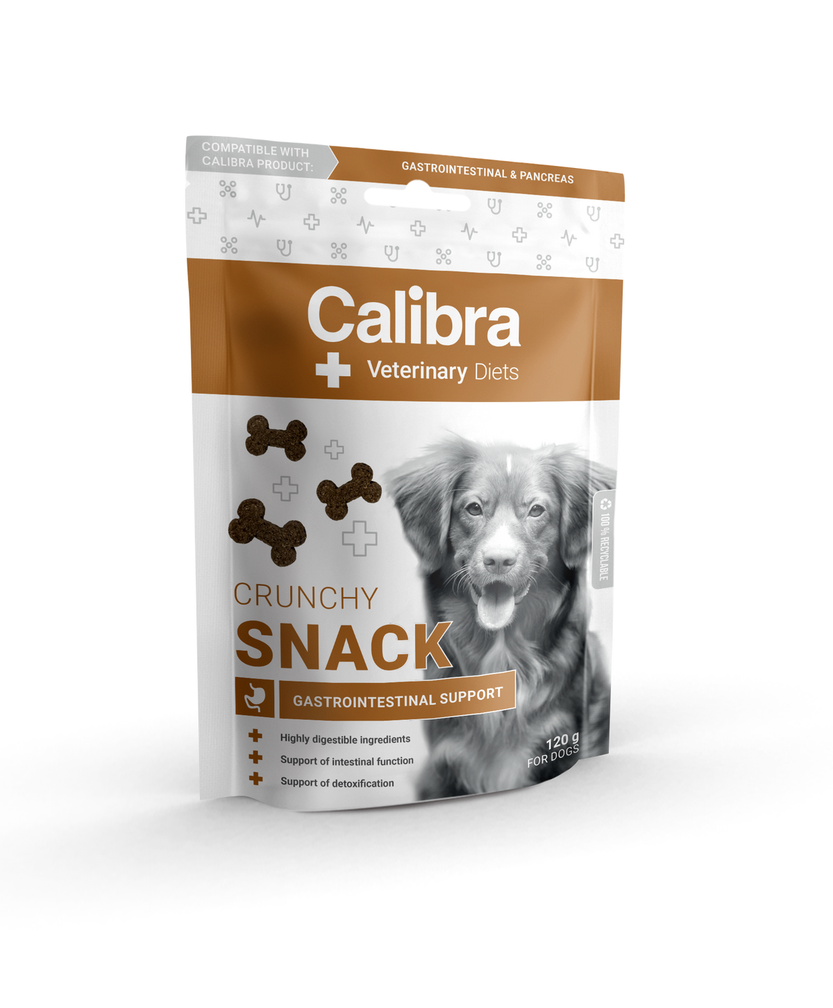 Calibra Veterinary Diet Crunchy Snack Gastrointestinal 6 x 120 g för hundar