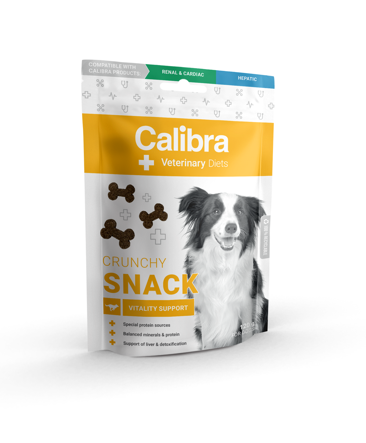 Calibra Veterinary Diet Crunchy Snack Vitality Support 7 x 120 g för hundar