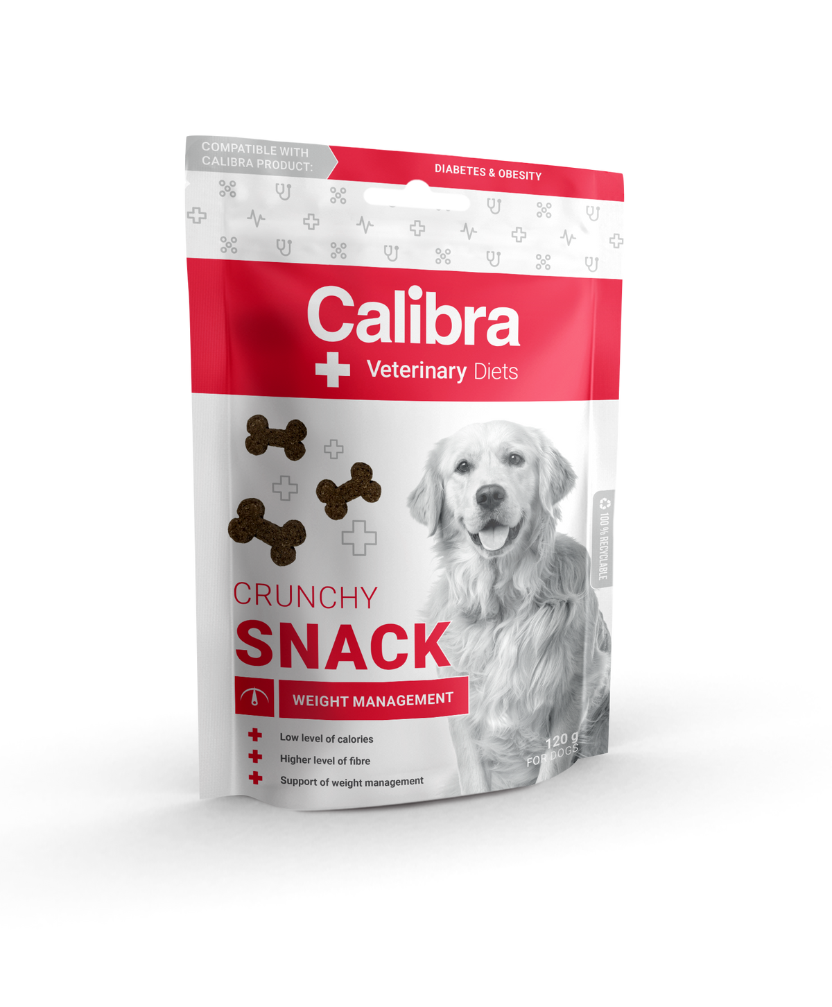 Calibra Veterinary Diet Crunchy Snack Weight Management 7 x 120 g för hundar