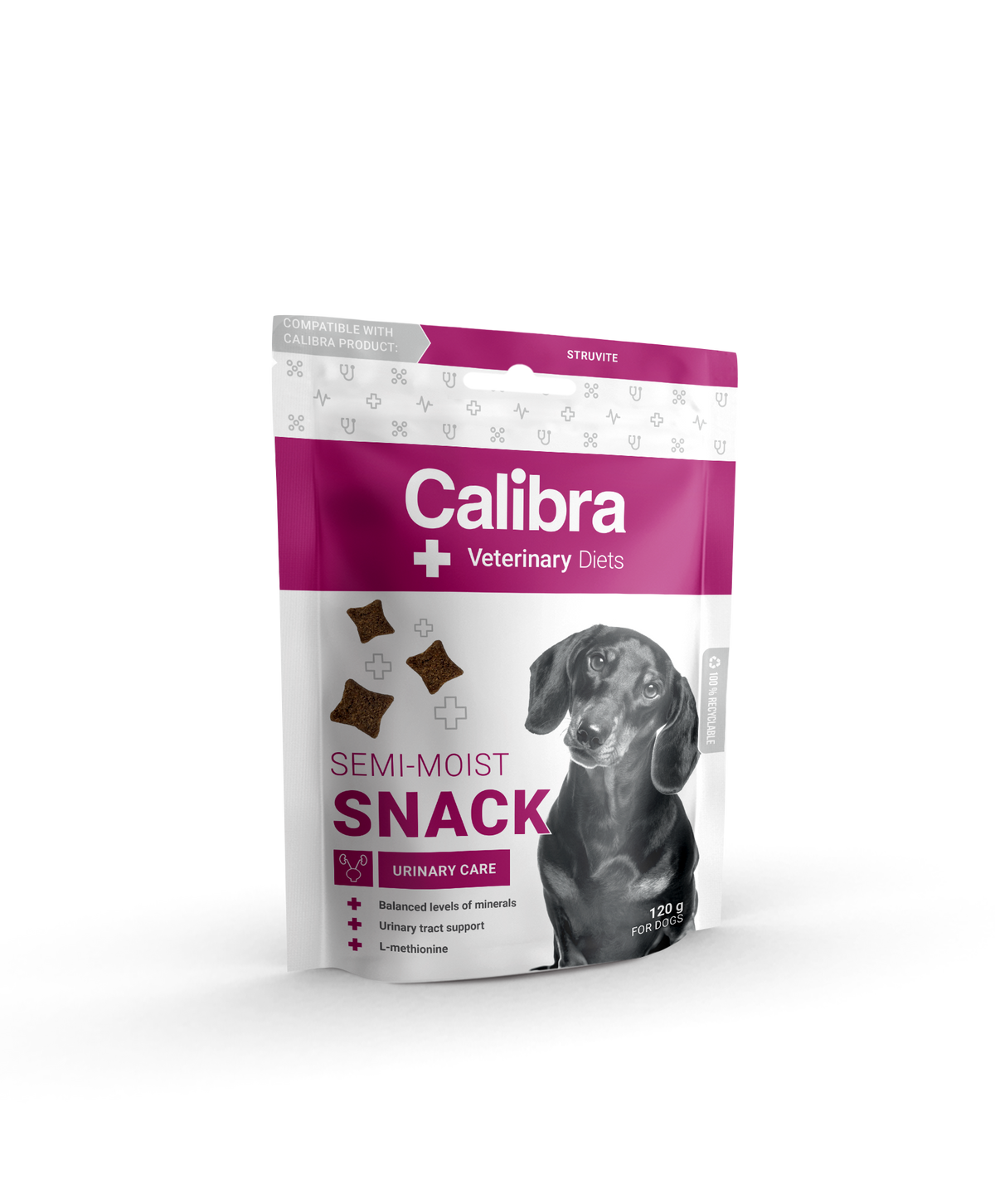 Calibra Veterinary Diet Semi-Moist Snack Urinary Care 7 x 120 g för hundar