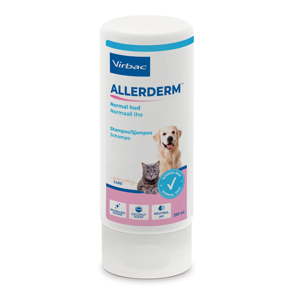 Allerderm Normal skin schampo för hund och katt 250 ml