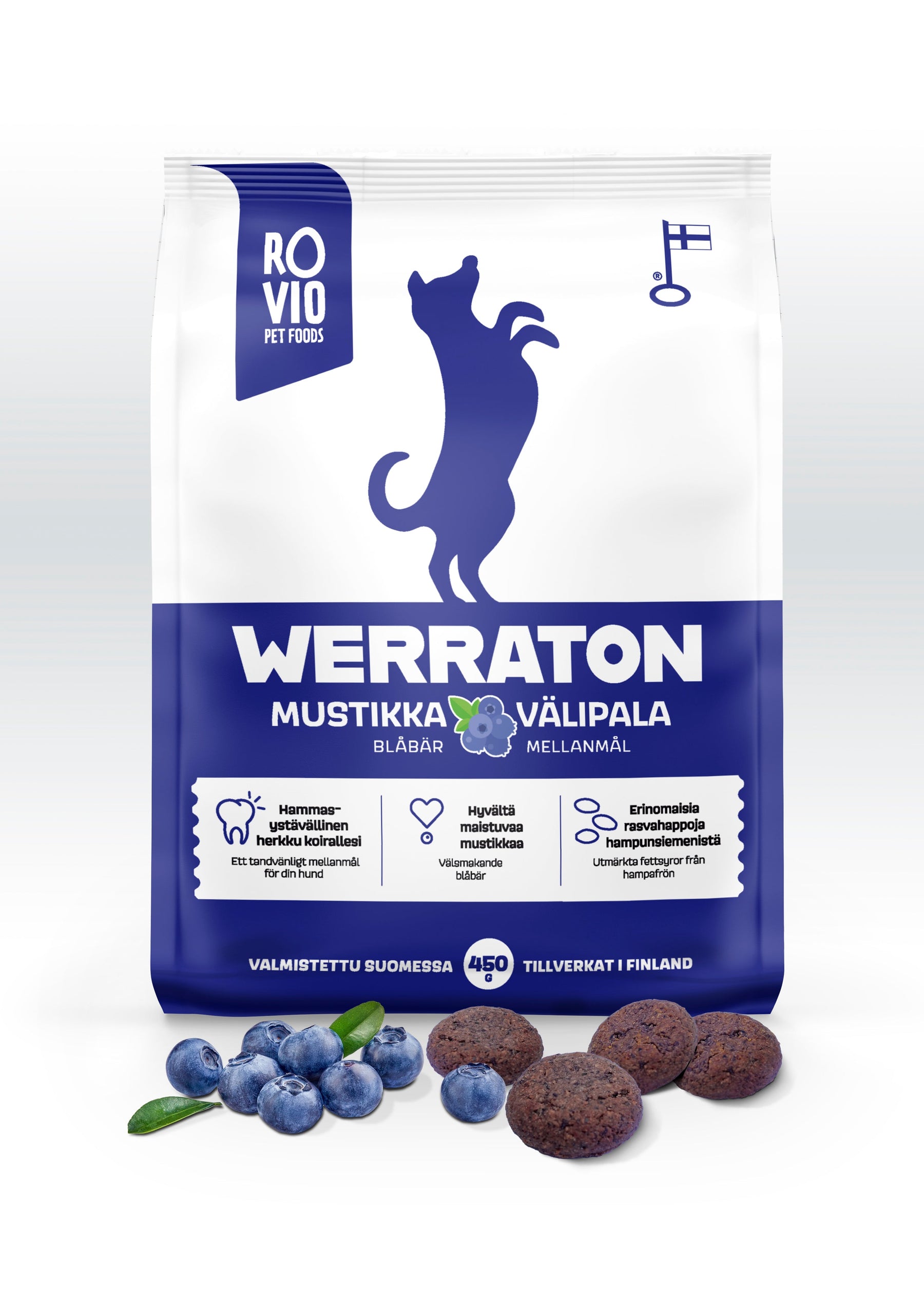 Werraton blåbär hundmellanmål 450 g