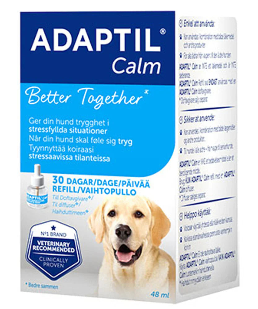 Adaptil Calm feromonlösning fåfyllningsflaska för hundar 48 ml